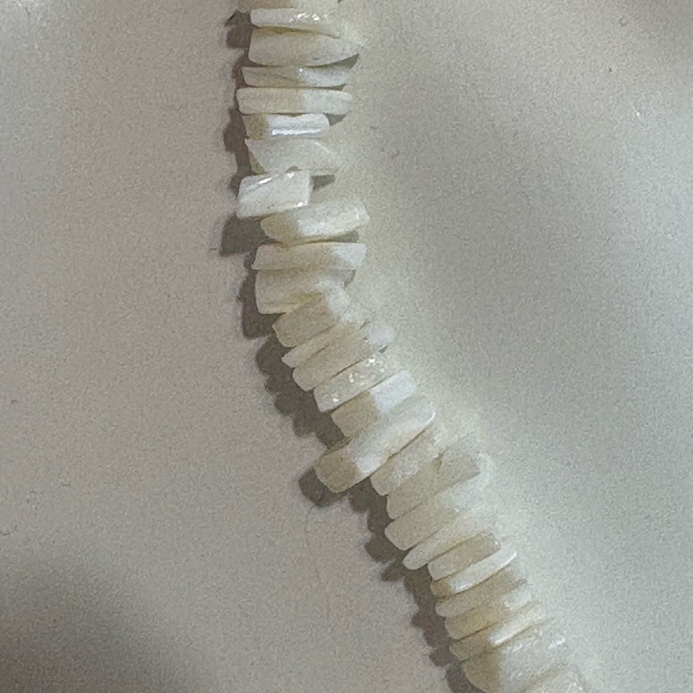 White Shell Chip Necklace - Elegant Beach-Inspired Necklace - Picture 2 of 4